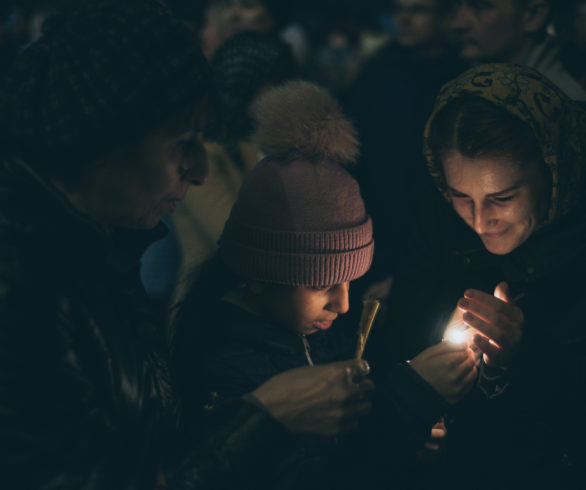 Благовещенцы встретили Пасху в храмах