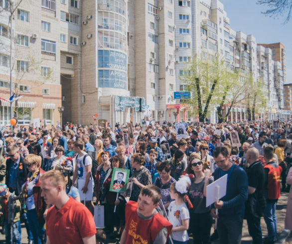 «Юбилейный» Бессмертный полк в Благовещенске собрал 13 тысяч человек