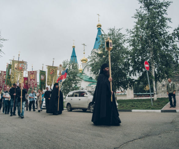 Тысяча амурчан совершили крестных ход в память о явлении Богородицы над Благовещенском