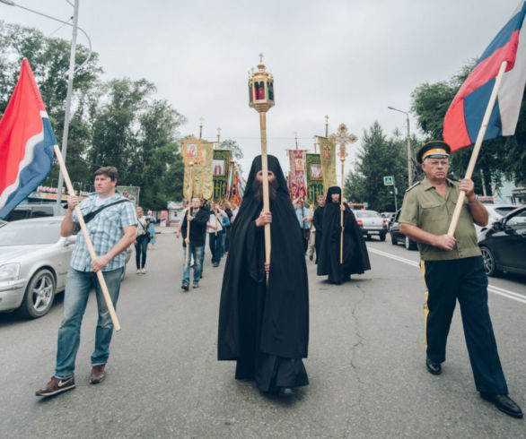 Тысяча амурчан совершили крестных ход в память о явлении Богородицы над Благовещенском