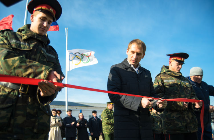 Новый стадион открыли в Амурском кадетском корпусе