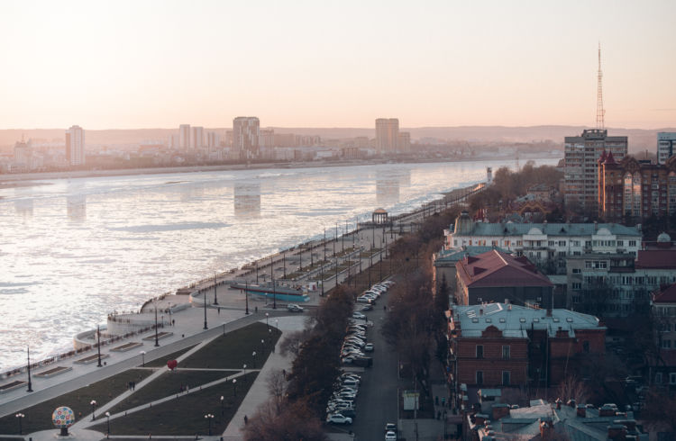 Одна крыша — два города: Благовещенск и Хэйхэ с высоты птичьего полета