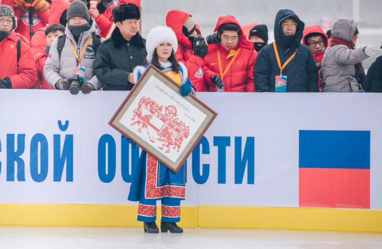 Международный хоккейный матч закончился победой россиян